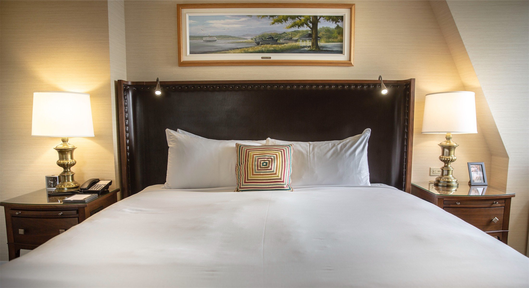 close up of bed