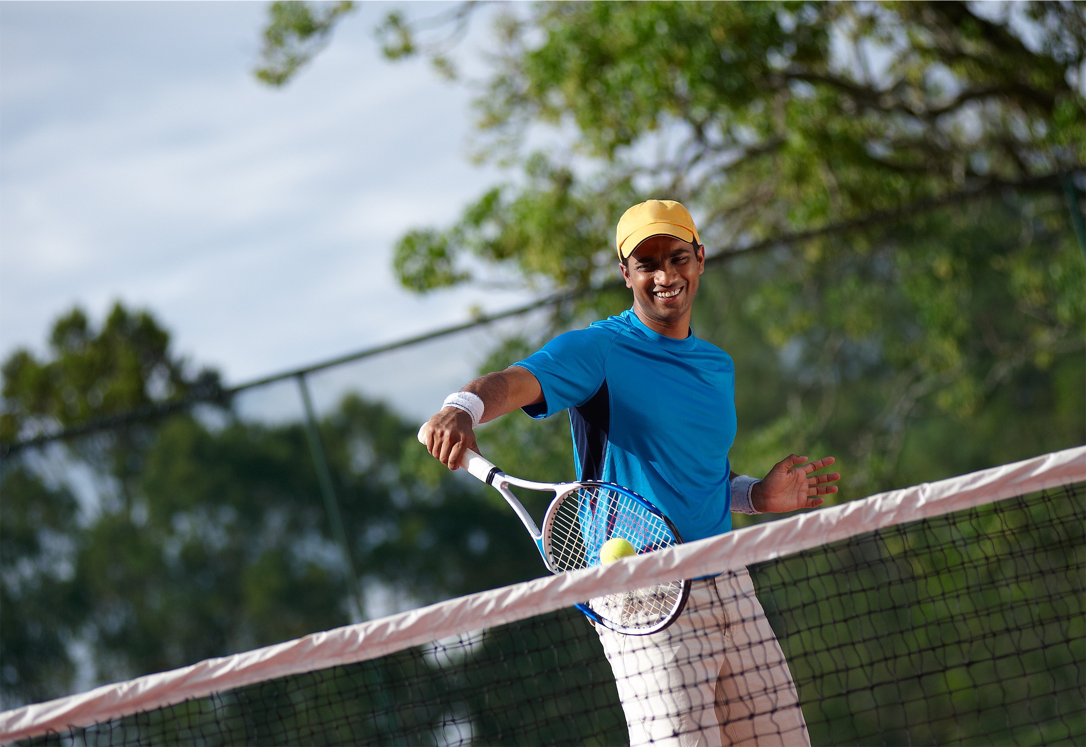 man playing tennis