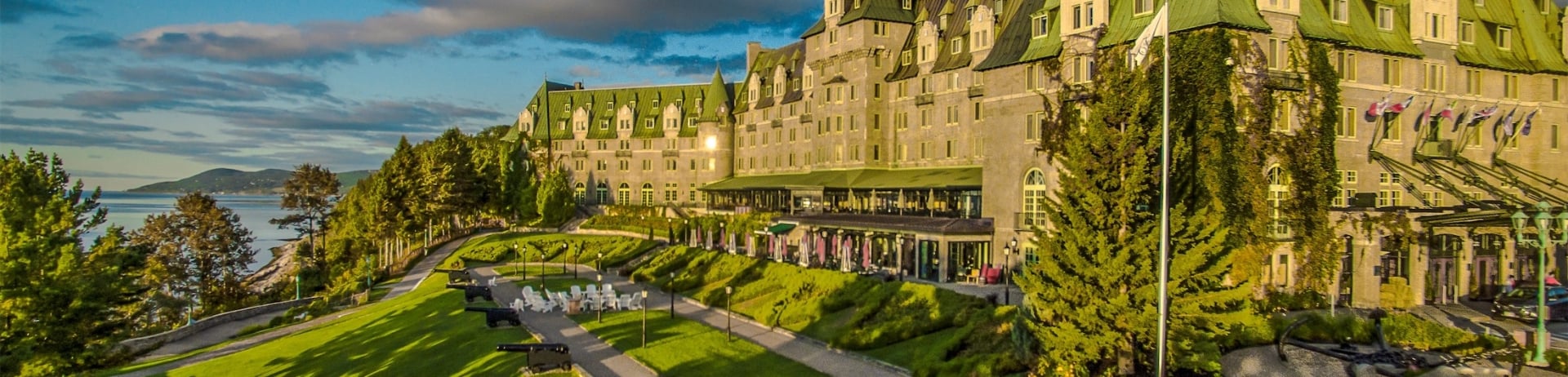 exterior shot of manoir richelieu