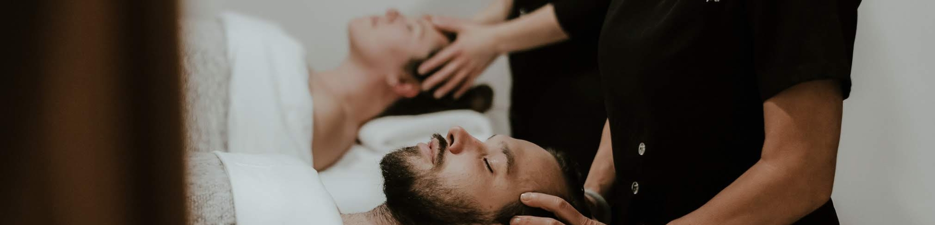 couple getting head massages