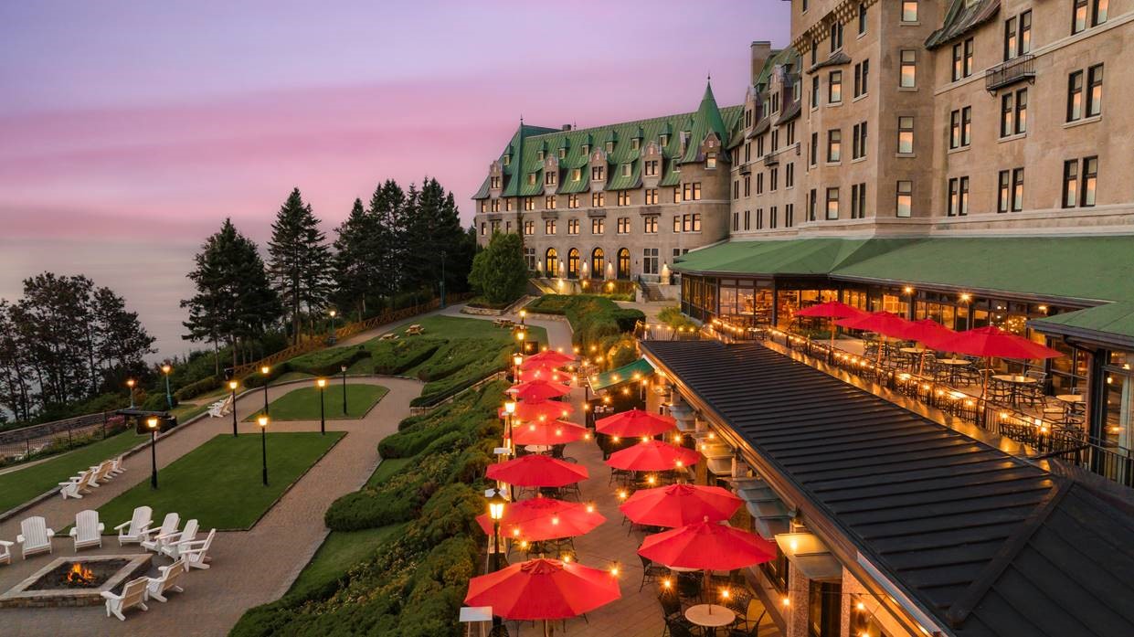Fairmont Le Manoir Richelieu — luxury hotel on the cliffs of Charlevoix overlooking the St. Lawrence River